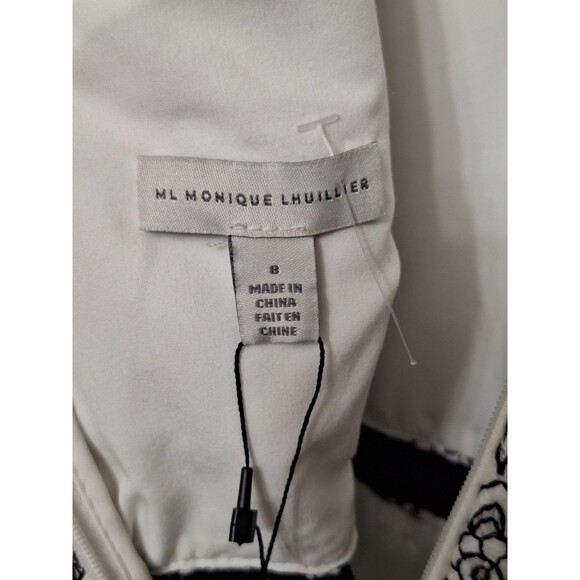 NWT Anthropologie Monique Lhuillier Tiered Lace Gown Sz 8 Floral High Low Formal - Picture 5 of 16